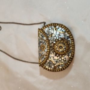 Vintage purse atone and metal clutch in truly unique